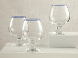 Grand Wasserglas Als Begleiter Zum Mokka 3Er-Set Glas 390Ml Blau