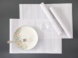Set De Table 70% Pvc Et 30% Polyester, Palasides, 4 Pce De 30x45cm, Blanc