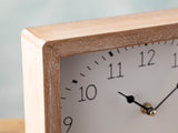 Horloge De Table Bois, Wooden, 27x6x21,5cm, Brun
