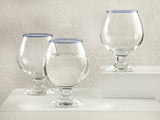 Grand Wasserglas Als Begleiter Zum Mokka 3Er-Set Glas 390Ml Blau