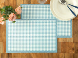 Quadrat Tischset Polypropylen 4-Teilig 30X45Cm Blau