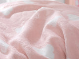 Couverture Bébé Coton Mini Clouds 100x120cm Rose Bonbon