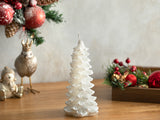 White Christmas Tree Kerze 16Cm Weiß