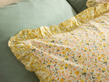 Floweret Bettdeckenbezug-Set Baumwolle Doppel 200X220Cm Gelb