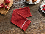 Torchon à Vaisselle, Strip Coton, 30x50cm Rouge