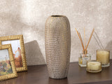 Mosaic Vase 14,5X14,5X34,5Cm Goldfarben