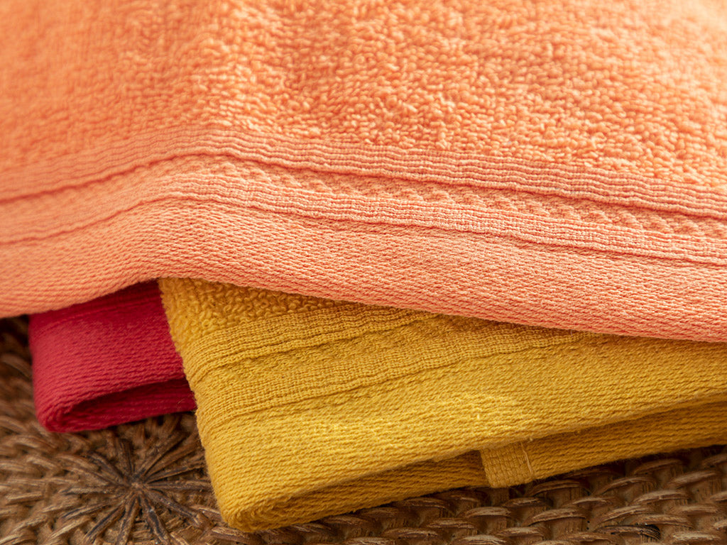 Simple Handtuch Baumwolle 3Er-Set 30X30Cm Gelb-Orange-Rosa