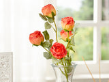 Rose Bouquet Zweig Kunstblume 61Cm Rot