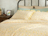 Floweret Bettdeckenbezug-Set Baumwolle Doppel 200X220Cm Gelb