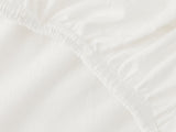 Uni Spannbettlaken-Set Kammgarn Baumwolle Einzel 100X200Cm Weiß
