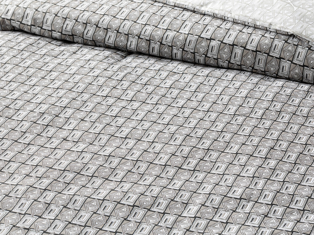 Deltoid Bettdeckenbezug-Set Baumwolle Doppel 200X220Cm Grau