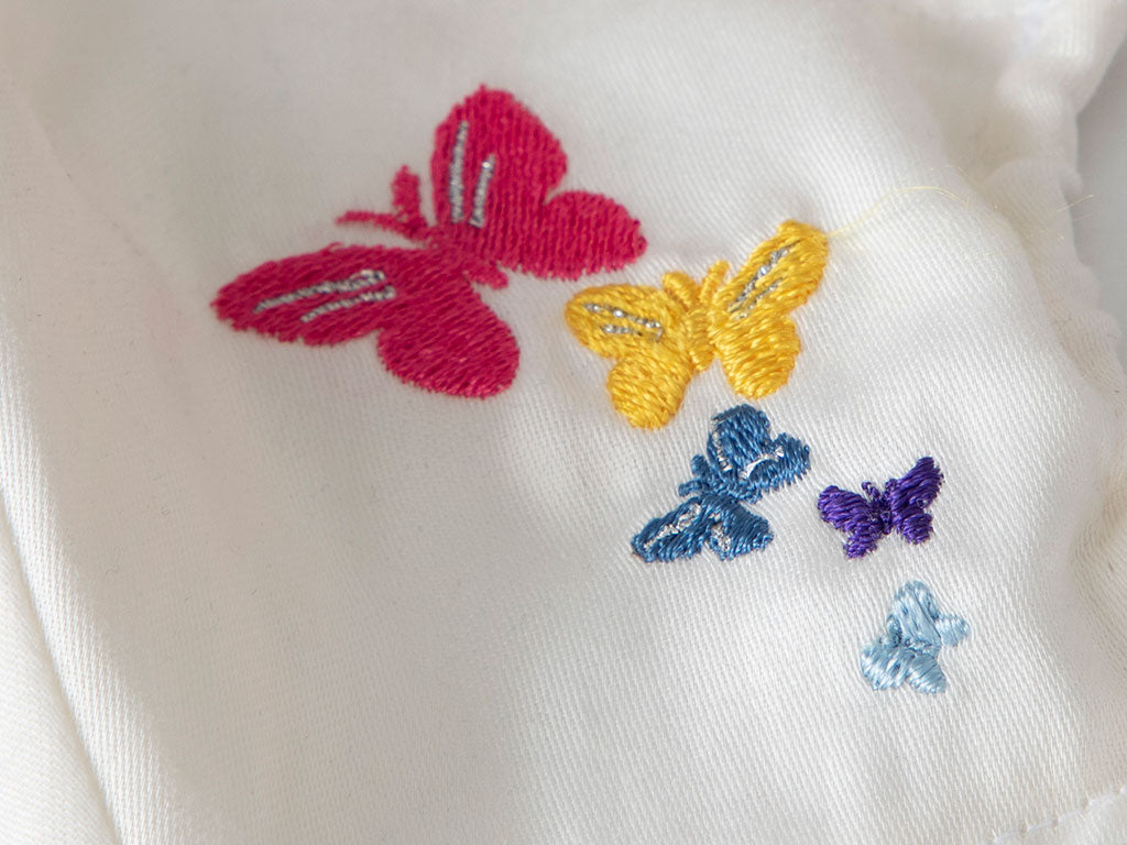 Masque Enfant Coton Butterflys 4 - 12 Ans Ecru