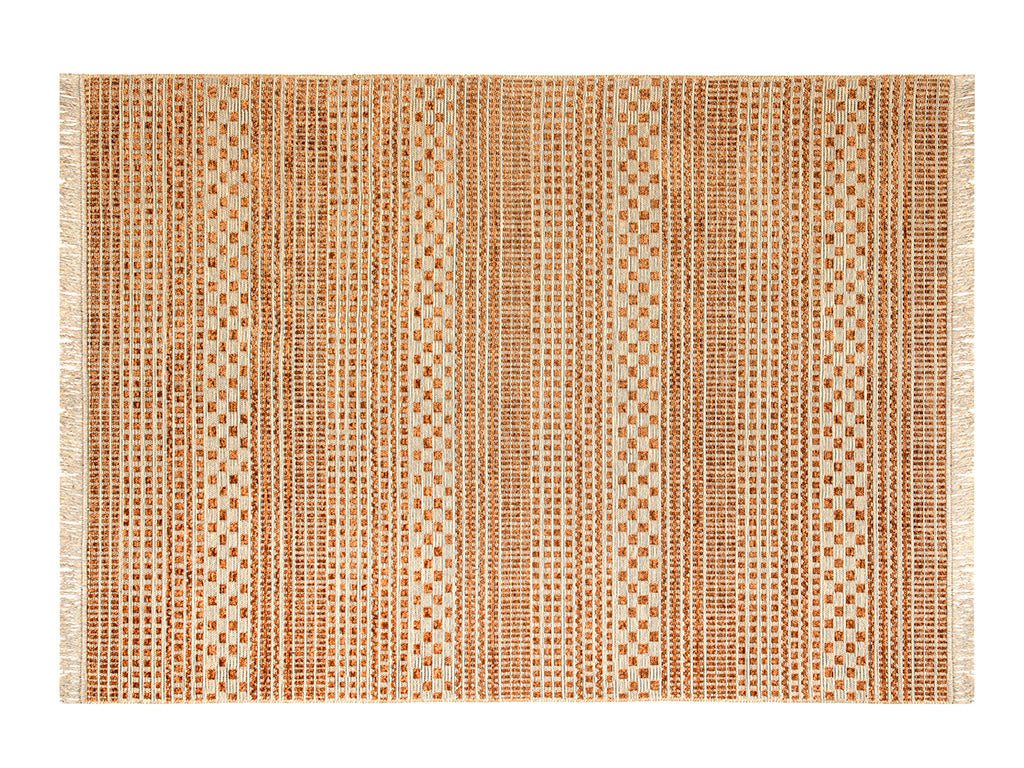 Tapis Jute Polyester Cool Dotted 200x300cm Brique