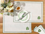 Tropical Polyestere 2 Secondes Set De Table1 Blanc Vert