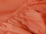 Housse De Couette Single Coton Plain 160x220cm Orange-gris