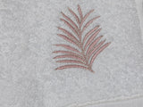 Serviette Essuie-mains Brodée Palm Trees 30x45cm Blanc