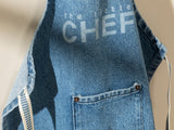 The Little Chef Kinderkochschürze Baumwolle Verstellbar 45X50Cm Blau