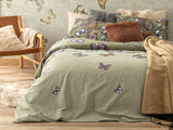Papilions Bettdeckenbezug-Set Baumwolle Einzel 160X220Cm Grün