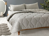 Comfy Stripe Bettwaren-Set Garngefärbt Einzel 160X220Cm Grau