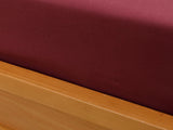 Uni Bettlaken Baumwolle Doppel 240X260Cm Kirschfarben