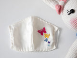 Butterflys Kinder-Stoffmaske Baumwolle 4-12 Jahre Ekrü