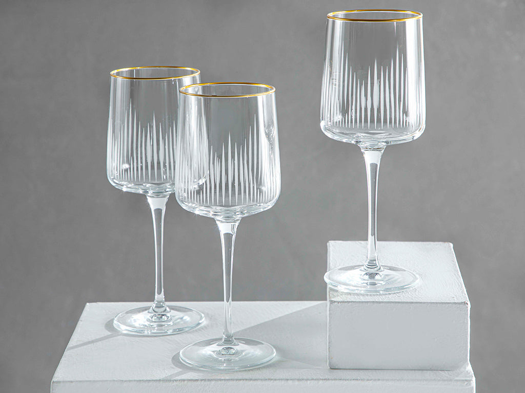 Zett Weinglas 3Er-Set Glas 320Ml Goldfarben