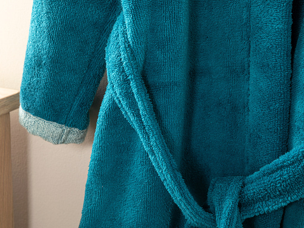 Wellsoft Kinderbademantel Baumwolle-Polyester 6-8 Jahre Grün