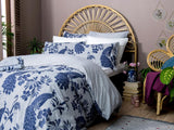Peafowl Bettdeckenbezug-Set Baumwolle Doppel  200X220Cm Blau
