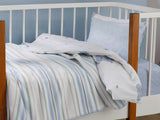 Couverture Bébé Coton Softy Stripe 100x120cm Bleu