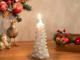 White Christmas Tree Kerze 16Cm Weiß