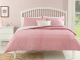 Textured Stripe Bettdeckenbezug-Set Baumwolle Doppel 200X220Cm Rosa