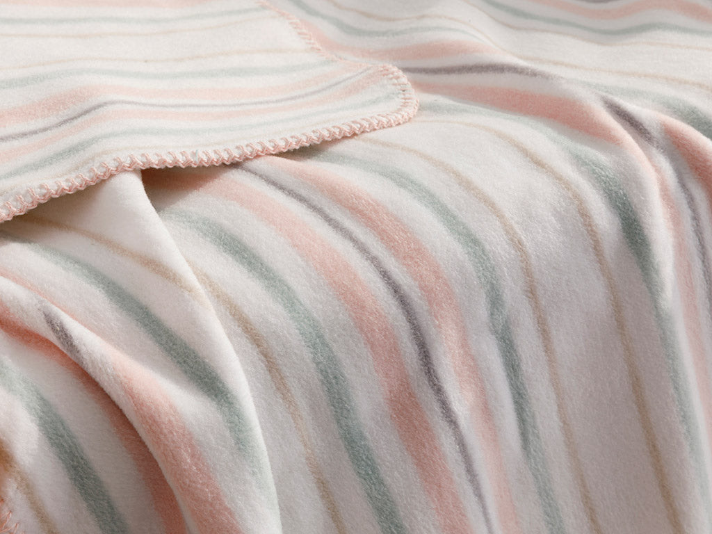 Couverture Bébé Coton Softy Stripe 100x120cm Rose