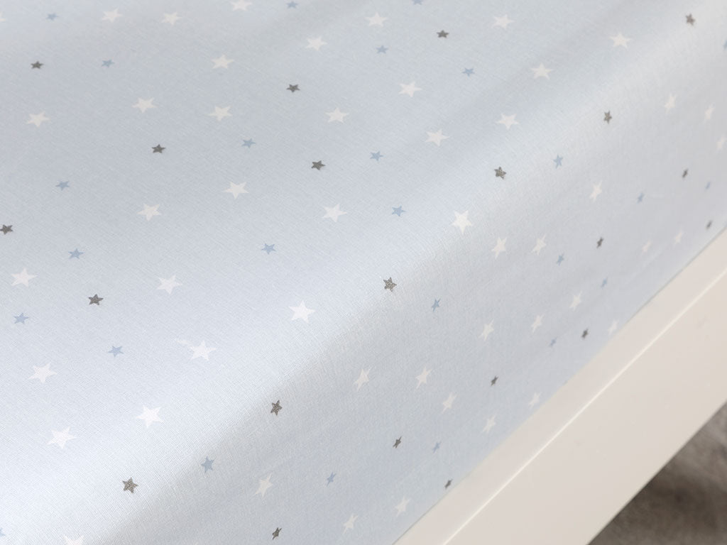 Mini Astro Baby-Spannbettlaken Baumwolle 70X140Cm Blau