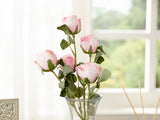Rose Bouquet Zweig Kunstblume 61Cm Hellrosa