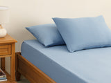 Drap-housse Single Coton Plain 100x200cm Bleu