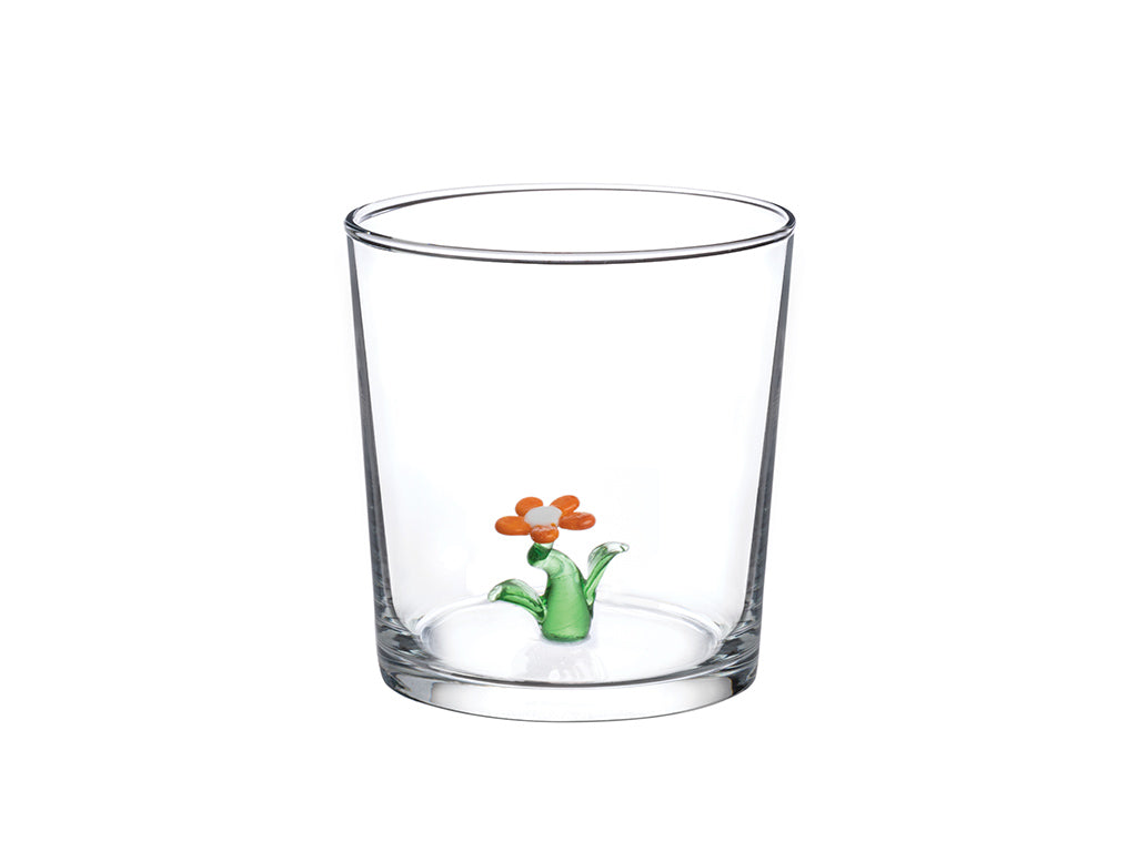 Flower Trinkglas 350Ml Orange