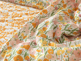 Wild Flowers Bettdeckenbezug-Set Baumwolle King Size 240X220Cm Rosa