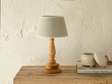 Lampe De Table, Wooden, 20x34cm Brun