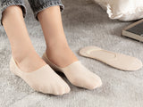 Regular No-Show-Socken Baumwolle Damen 2Er-Set Standard Hautfarben