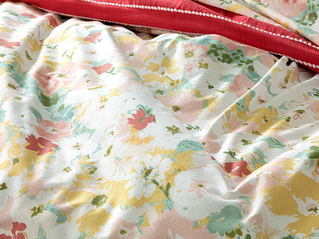 Floral Pureness Bettdeckenbezug-Set Baumwolle Doppel 200X220Cm Rosa